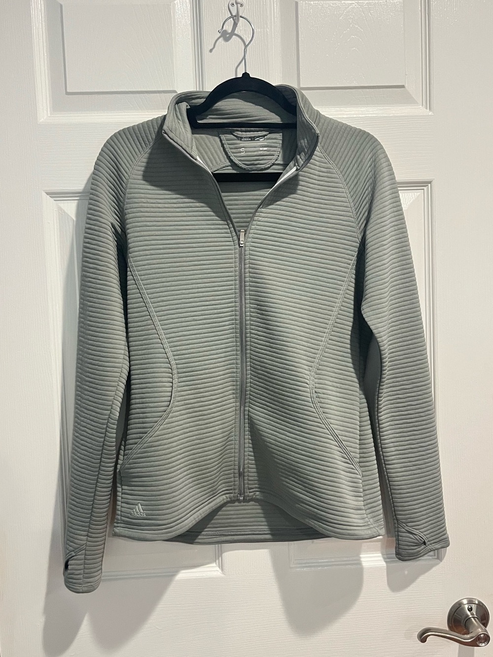 Adidas Gray Zip Up Jacket Tennis Golf Athleisure